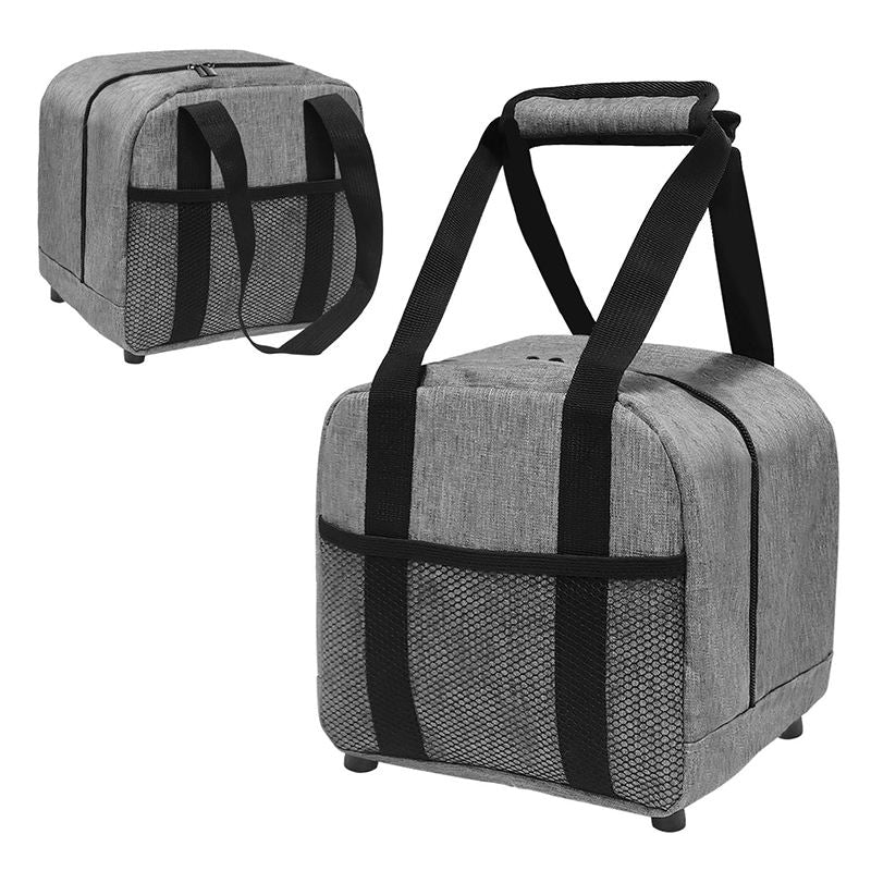 Heather Grey Bowling Hand Tote, Built-In Padded Ball Base, Cushioned Handle & Front Mesh Storage Pocket