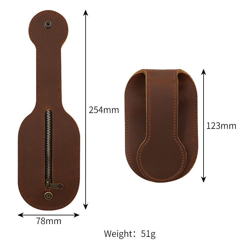 3-Tone Guitar Mini Coin Bag, Dual Brass Snaps Vertical Zipper Foldable Slim Key Pouch