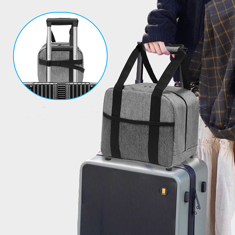 Heather Grey Bowling Hand Tote, Built-In Padded Ball Base, Cushioned Handle & Front Mesh Storage Pocket